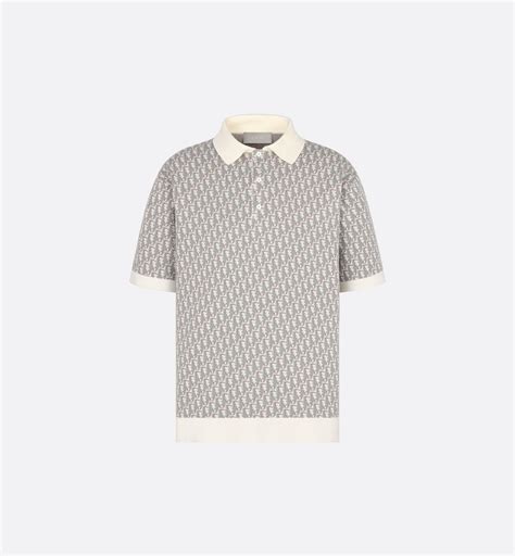 dior white polo shirt|Dior oblique polo shirt.